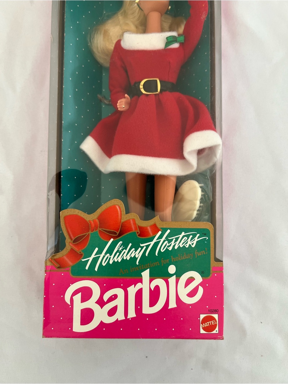 Vintage 1992 Barbie Holiday Hostess Doll - Red, White & Green Accents - Picture 3 of 9